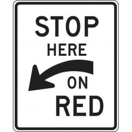 Accuform INTERSECTION SIGN STOP HERE ON RED FRR469RA FRR469RA